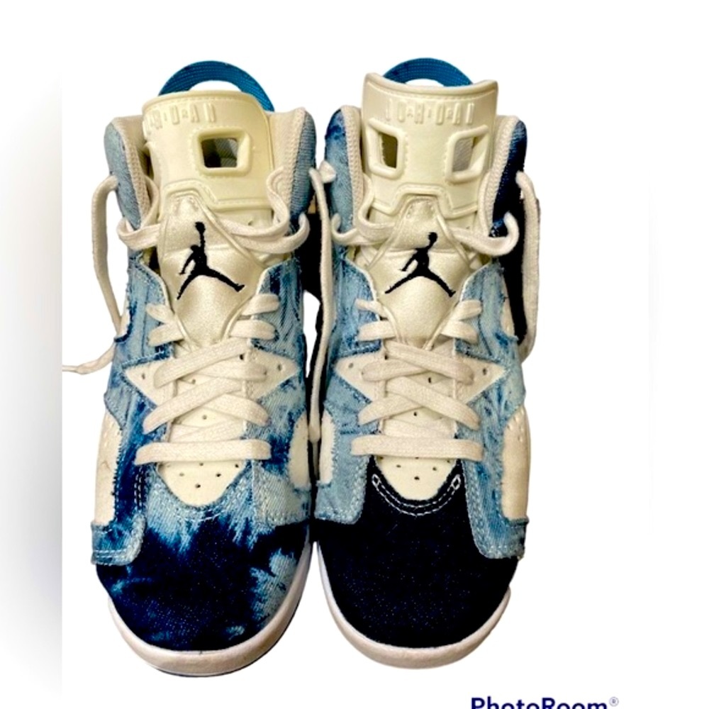 Jordan 6.5 Retro Washed Denim Wht/Dutch Blue-Citron Tint - Picture 5 of 13
